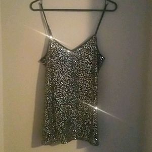Party Gold Beaded Tank